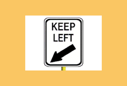 Keep left sign