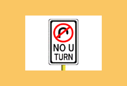 No U-turn sign