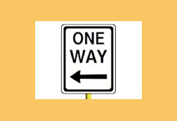 One way sign