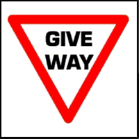 Give way sign