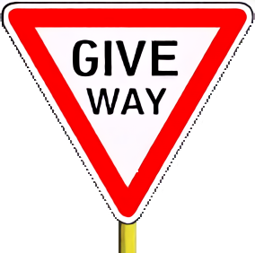 Give way sign