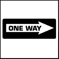 One way sign