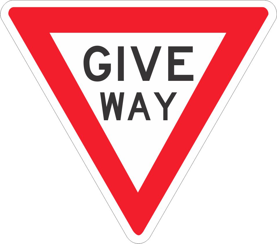Give way sign